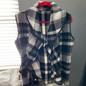 Black & White Plaid Vest
